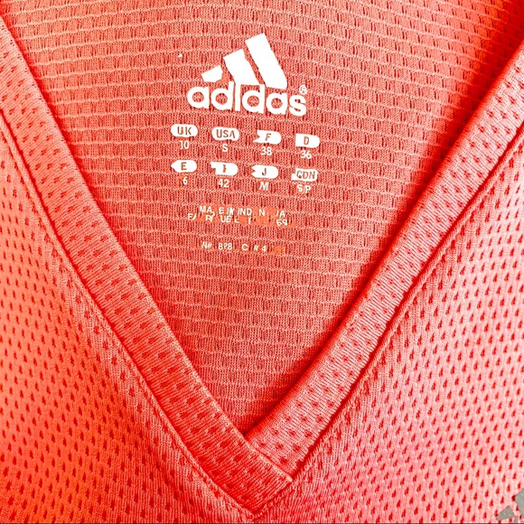 Adidas athletic V-neck pink top S - Picture 3 of 7